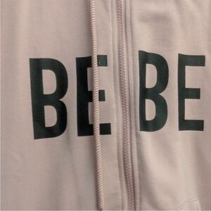 Bebe Sport Logo Hoodie Sweatshirt Sweater Zip Up Kangaroo Pocket